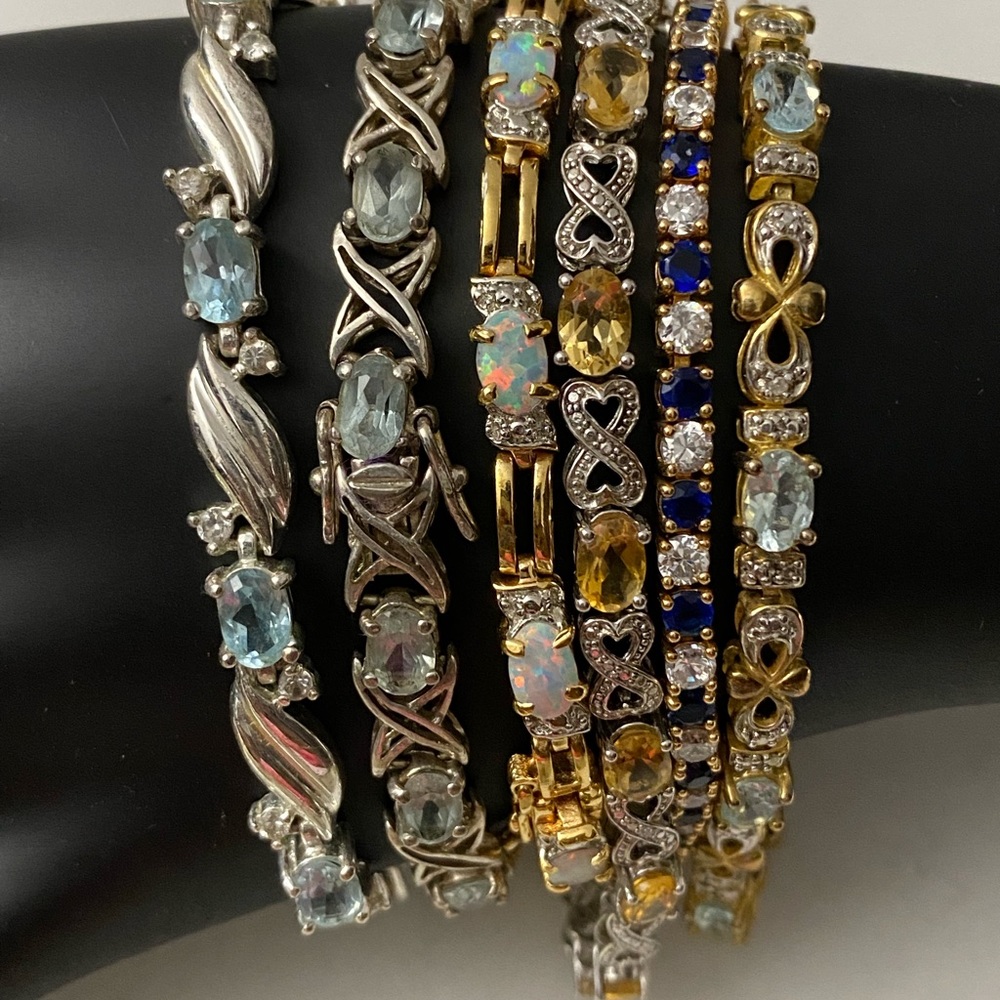 Sterling Silver Bracelet Gemstone Bracelet - Picture 9 of 16